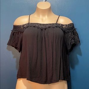 Cold shoulder rayon top